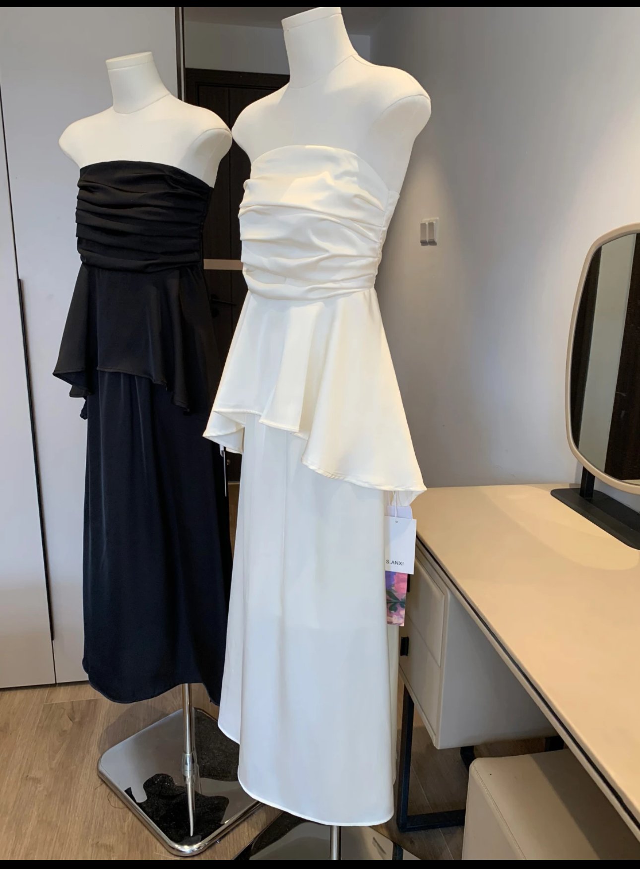 Ivory Cascade Peplum Gown Set - Image 3