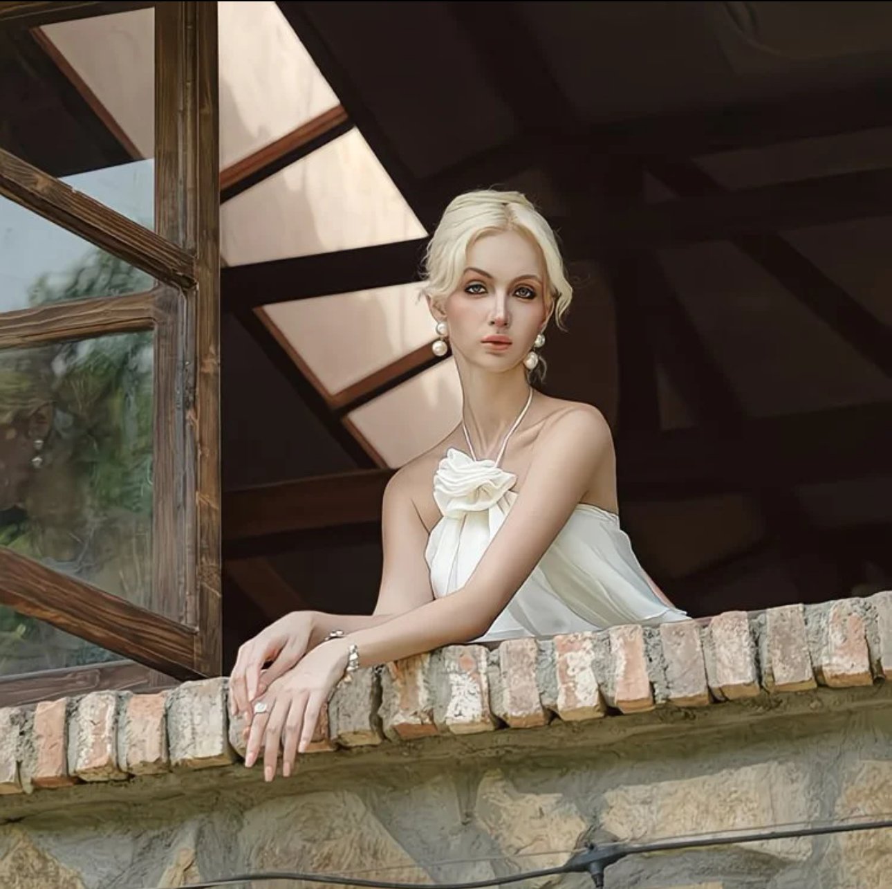 Ivory Halter Reverie Gown - Image 6