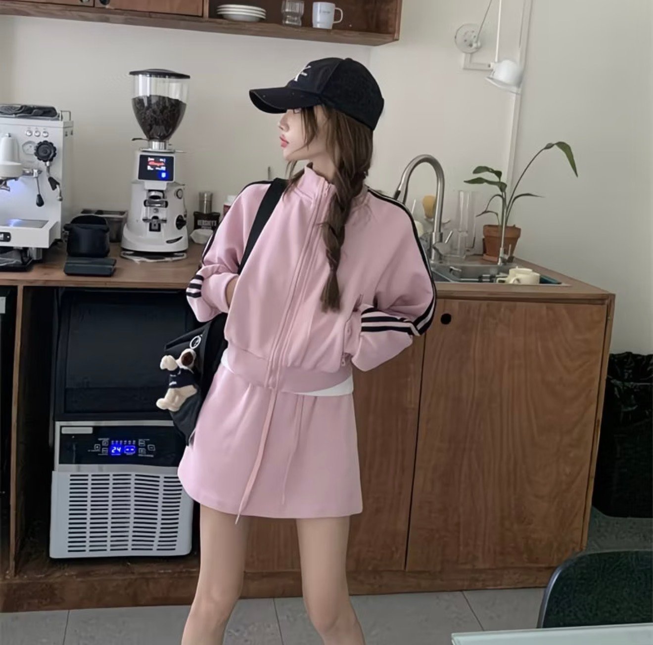 Blush Sporty Chic Zip-Up Set - Image 4