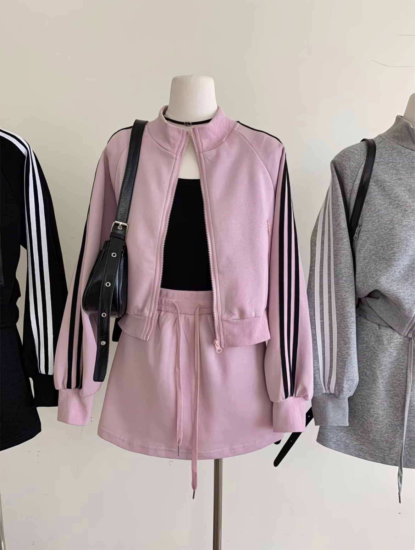 Blush Sporty Chic Zip-Up Set - Image 3