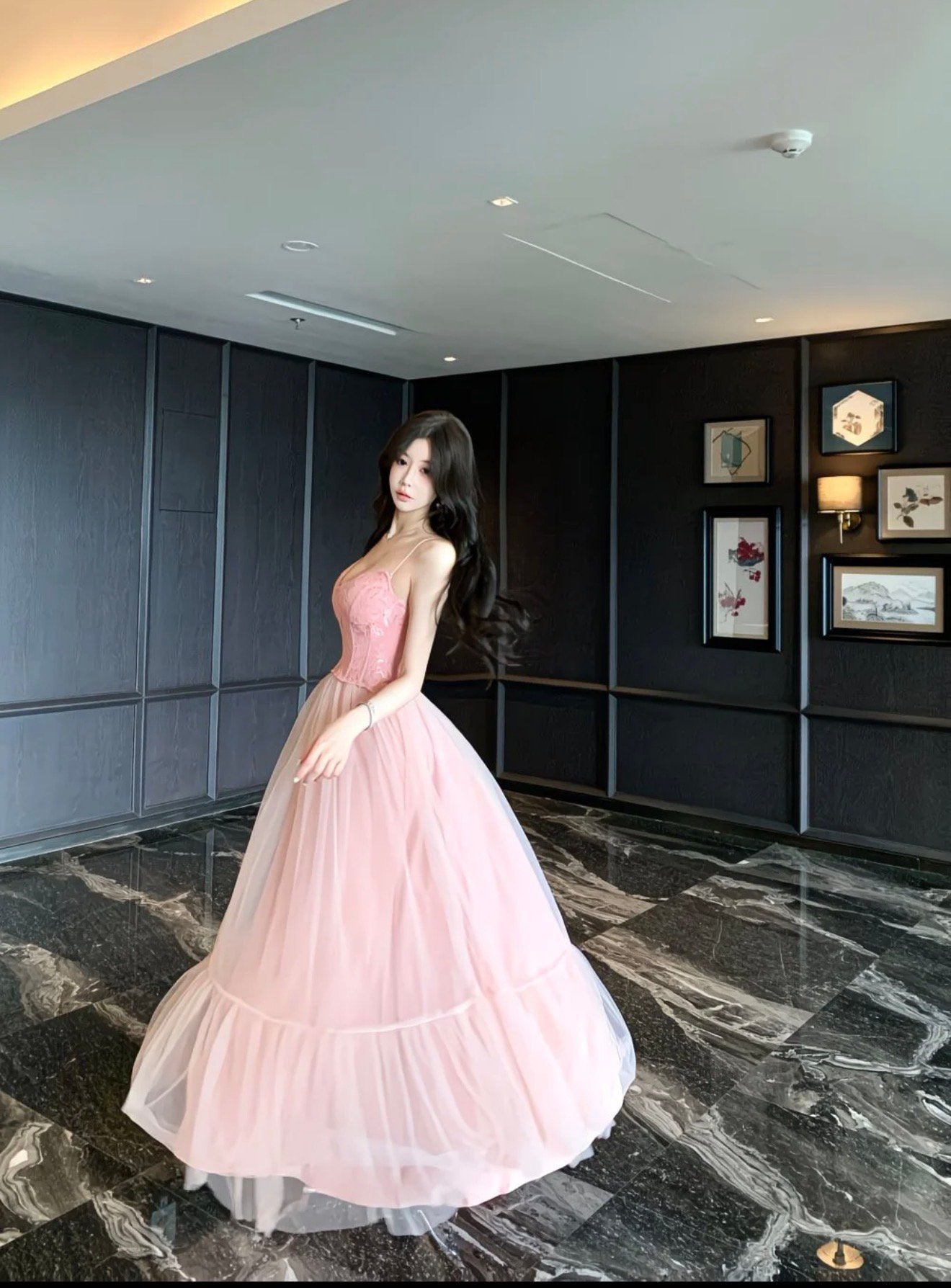 Blush Belle Corset Gown